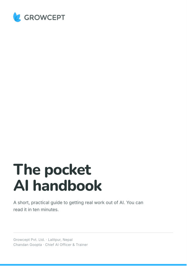 Cover of The pocket AI handbook