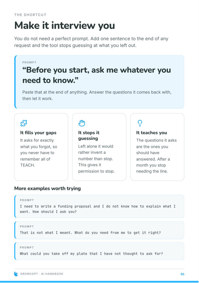 Page 6, make it interview you